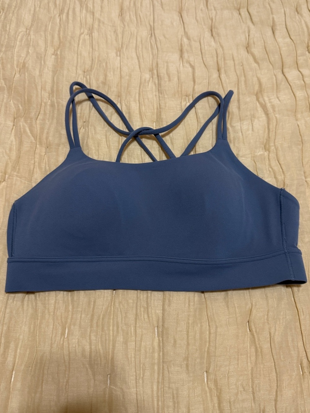 Athleta Strappy Sports Bra - dusty blue